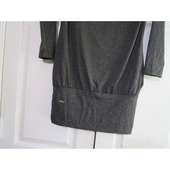 Left on Right Womens Blouse Medium Gray Soft Long Sleeve Pockets - Picture 3 of 12